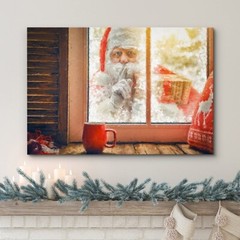 32″x48″ – Santa Claus Canvas Print Wall Art – Merry Christmas Home Decor