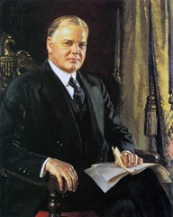 HERBERT HOOVER USA PRESIDENT PORTRAIT AMERICAN PAINTING REPRO
