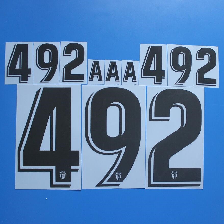 2018-19 Valencia Name Number Personalise Customise Player Size Nameset Print