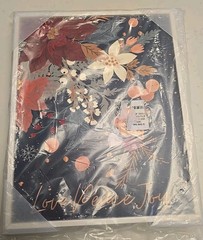 12714 Stupell Industries Floral Love Peace Joy White Framed Design. 14 x 11 tall