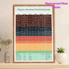 Organic Chemistry Functional Groups Poster Science Education Chemical Wall Decor