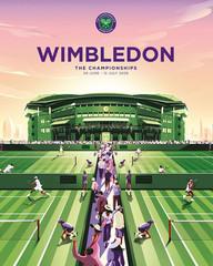 Wimbledon 2026 Championships Poster All England Tennis Club Wall Art Print