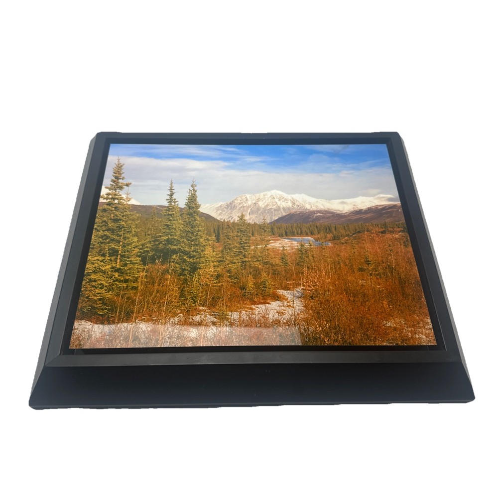Mountain Landscape Framed Print 17.5 x 14.5 in Black Frame Wall Art