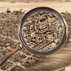 1894 Bird’s Eye View Drawing of Columbia Pennsylvania with City Landmarks