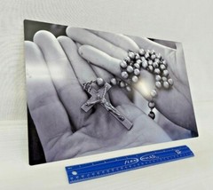 Unique Religious Black White Print Picture, 18″ x 12″, on aluminum