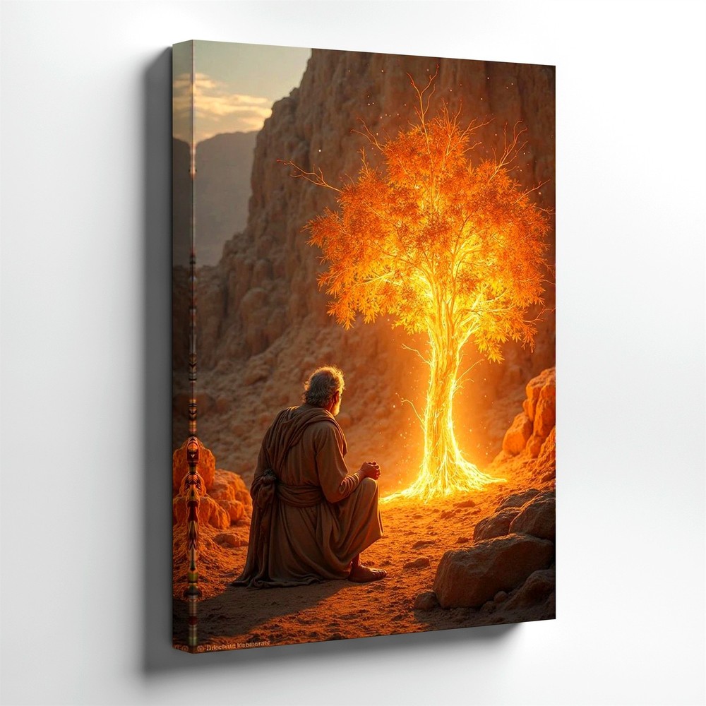 Wall Art Glowing Tree Print Desert Canyon Spiritual Landscape Fantasy Decor