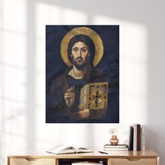 Jesus Christ Pantocrator at Mount Sinai Christian Bible Wall Art Poster Print