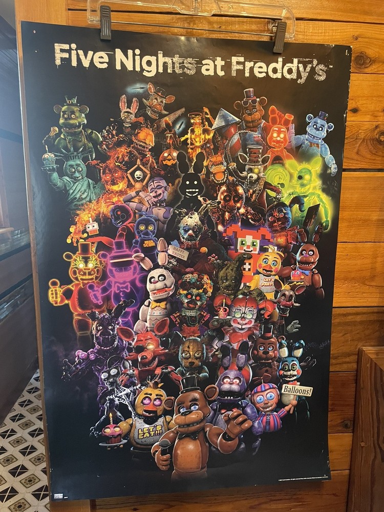 Five Nights At Freddy’s – Gaming Poster (All Characters Collage) (Size 24 x 36″)