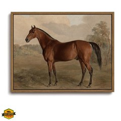 Framed Wall Art Vintage Wall Decor Horse Pictures Equestrian Canvas Art Retro…