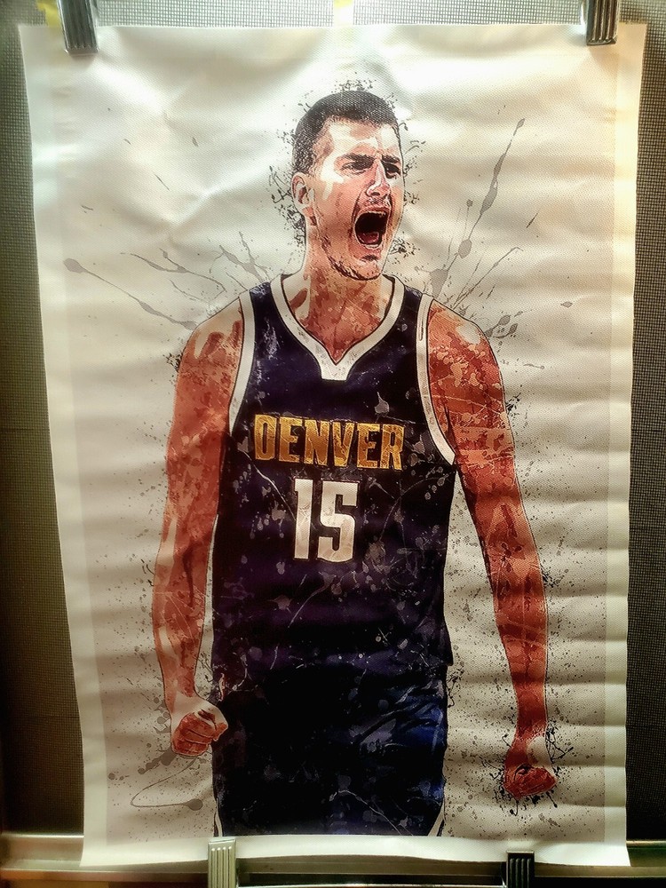 Nikola Jokic #15 Denver Nuggets NBA Screaming Poster 12 X 18 Inches NO FRAME