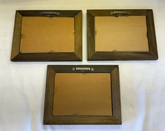 Set of 3 Framed Tuck Postcards Victorian Home Decor Art VTG
