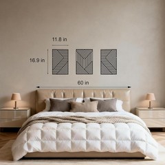 Stylish 3-Piece Metal Wall Decor – Abstract Geometric Art Set with 3D Design