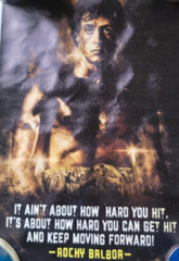 ROCKY How Hard You Hit Quote Rambo Movie Art Canvas Poster Print 12×18 Stallone