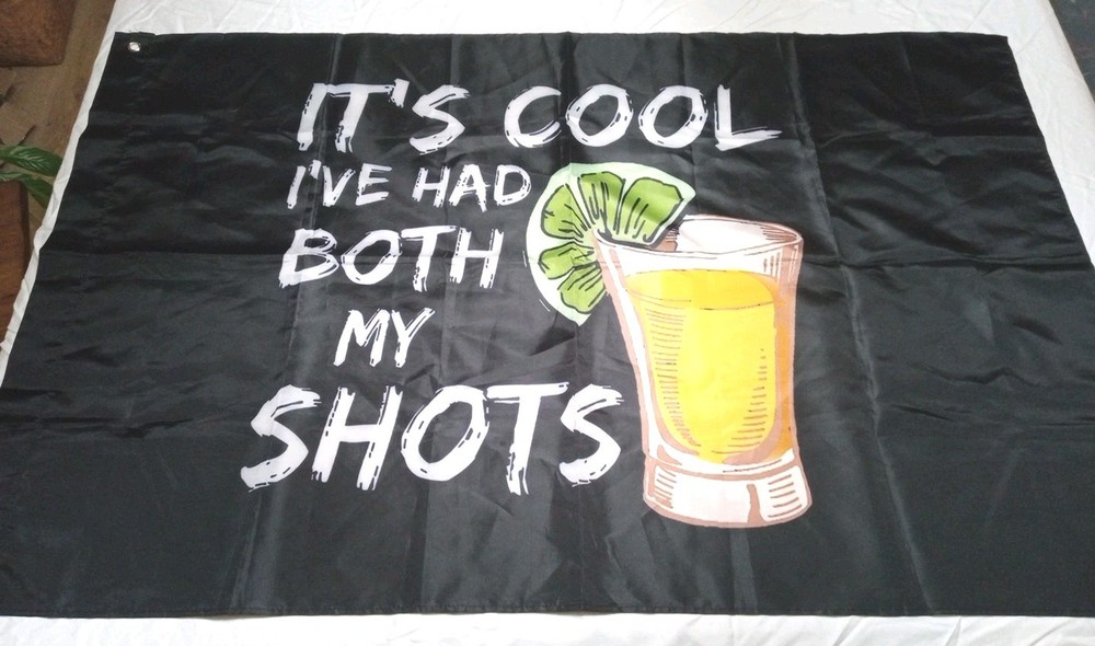 Alcohol Tapestry Funny Dorm 2 Shots 54.5 X 34 Inches Wall Hanger Flag Cloth