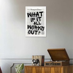 Inspirational Retro Newspaper Canvas 8x12in – What If It All Works Out