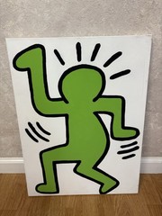 Abstract Pop Art Dancing Figures Canvas Set Contemporary Wall Decor (2) 24”x18”