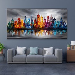 Abstract Cityscape Canvas Painting Wall Posters Graffiti Art Wall Art Prints Art
