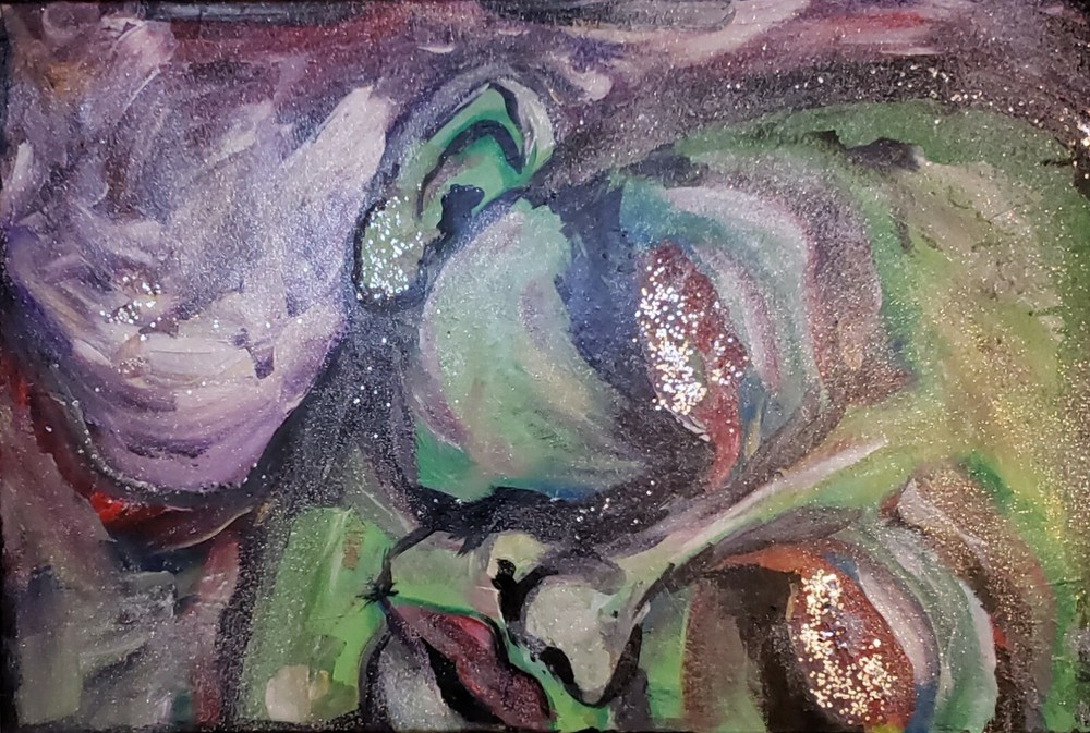 Abstract/Modern Multicolor Face Home Decor Wall Art 24in x 36in
