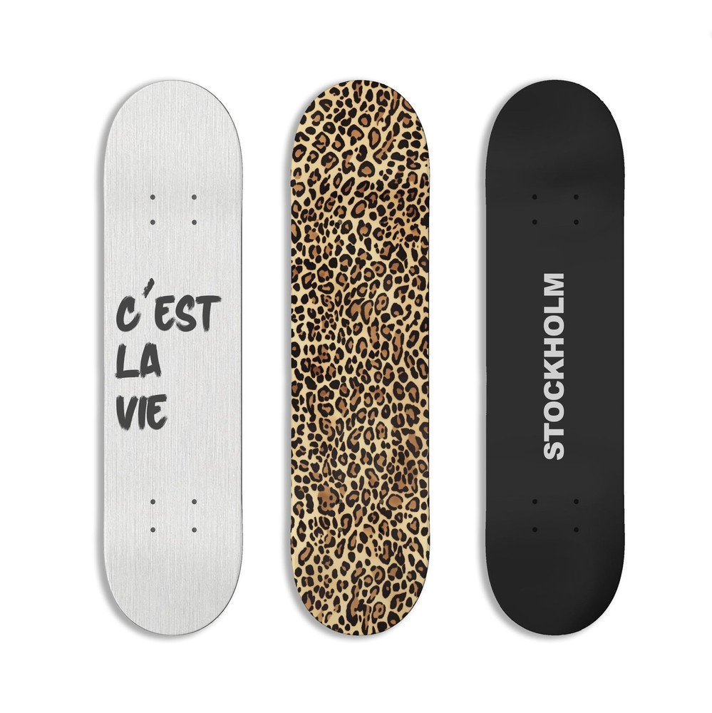 TwoDays Stockholm Style Skateboard Wall Decor – Modern Wall Mount Art Set for…