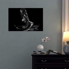 Canvas Painting Black and White Couples Wall Art Abstract Picture Poster Prints