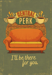 Central Perk Friends Wall Collage Promo Style Poster