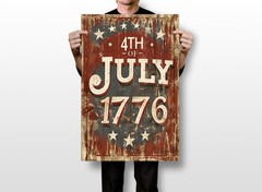 4th of July 1776 Celebration – 250 Years of America Patriotic – POSTER 20″x30″