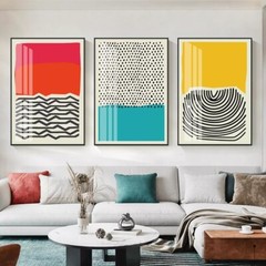 modern abstract colour blocks poster canvas wall art print canvas art