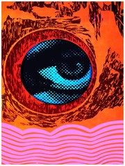 1988.Decoration Poster.Decorative Art.Room Interior Design.Hole and Eye.Cerebral