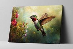 Hummingbird Canvas Print Gallery Wrapped Extra Large Living Room Decor