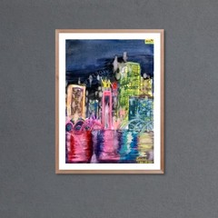 Digital download Painting original «H.I – JAKARTA» In 4 Size