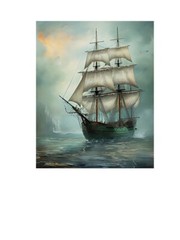 16×20 Sailing Ship Canvas Print Wall Art