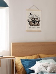 Funny Motivational Raccoon Poster Wall Art Framed, Gifts for Raccoon 12×16 Inch