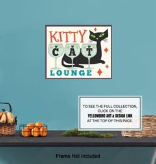 Mid-century modern Wall Decor – Mid-century modern Wall Art – Kitty Cat – Minima