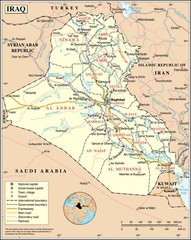 1999 United Nations Map of Iraq Military Wall Poster Print History Home School