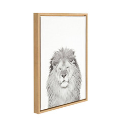 24 In. X 18 In. «Lion» by Tai Prints Framed Canvas Wall Art