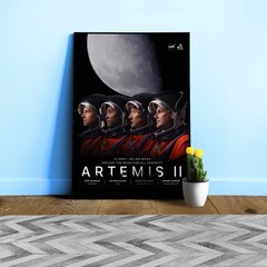 NASA Artemis II Crew Poster (Hi-Res) — space photo poster, science art print
