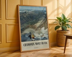 France – Chamonix Mont Blanc – 1956 Retro Travel Poster