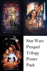 Star Wars Prequel Trilogy Movie Poster Print 12×18 24×36 3 Poster Pack