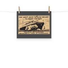 1940 Political Protest Poster – Don’t Have to Sink Ship
