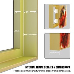 Gallery Canvas Floater Frame -Floating Frame for 1 1/4″ Deep Canvas Wall Art