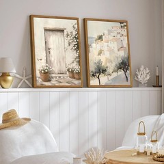 Framed Vintage Italian Wall Art Set of 3, Rustic Neutral Olive Tree Pictures …