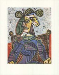 PABLO PICASSO Woman Sitting in an Armchair 19.75″ x 15.75″ Offset Lithograph 199