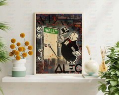 Alec Monopoly Wall St Art Print| Mounted Canvas | Framed Canvas |Acrylic