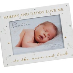 Baby Photo Frame – 6” x 4” – Cream / Unisex – Mummy and Daddy Love Me