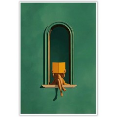 Female Abstract Wall Art Green Wall Art Prints Literary Poster Minimalist Dec…