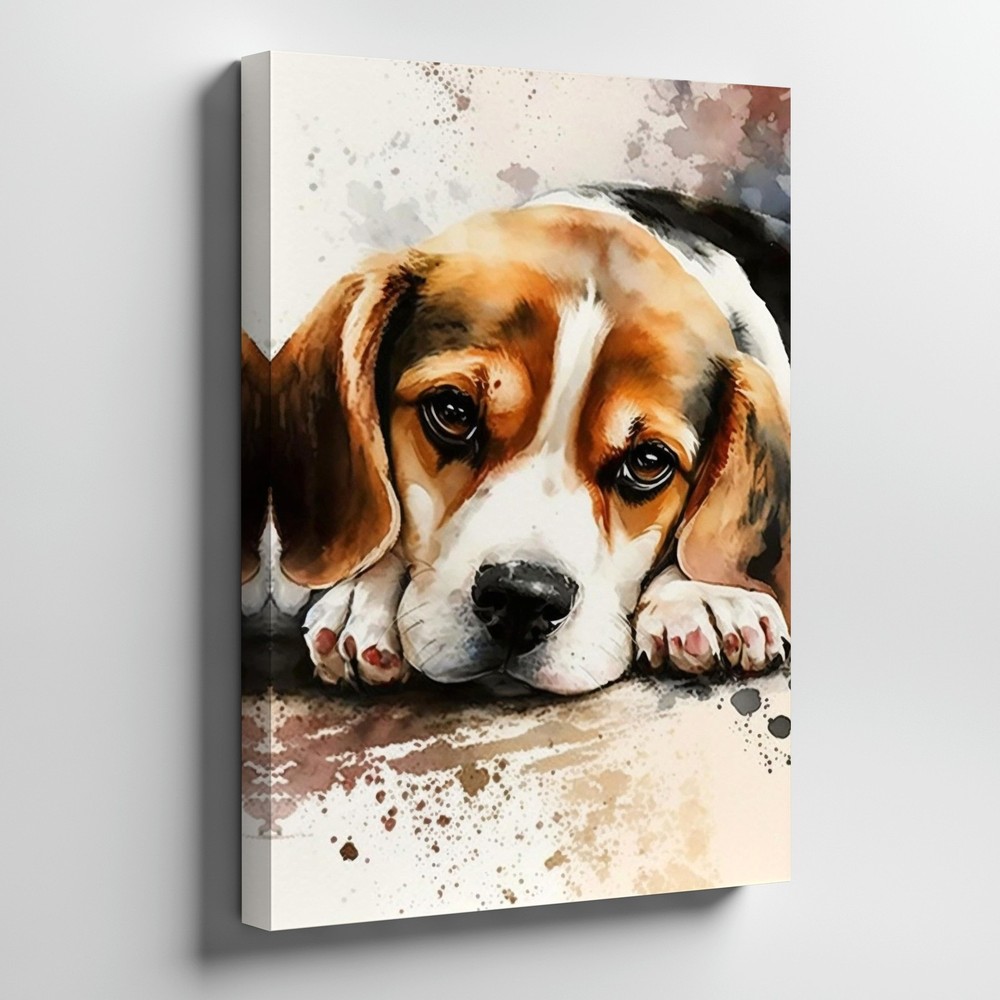 Beagle Dog Canvas Wall Art Cute Puppy Animal Print Painting Home Decor Wall Art