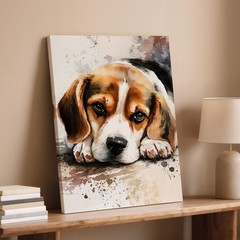 Beagle Dog Canvas Wall Art Cute Puppy Animal Print Painting Home Decor Wall Art