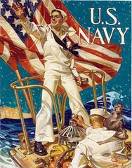 Recruitment Enlistment Poster Hailing You for the U.S. WWI Navy Military 1918