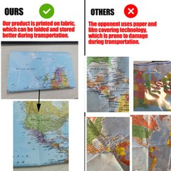 91×61cm/74×46cm Map of The World Poster Print Educational School Art World Map