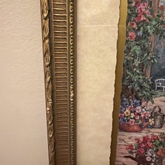 VTG Count Your Blessings Framed Print Floral Garden Heart Cutout Cottage Core